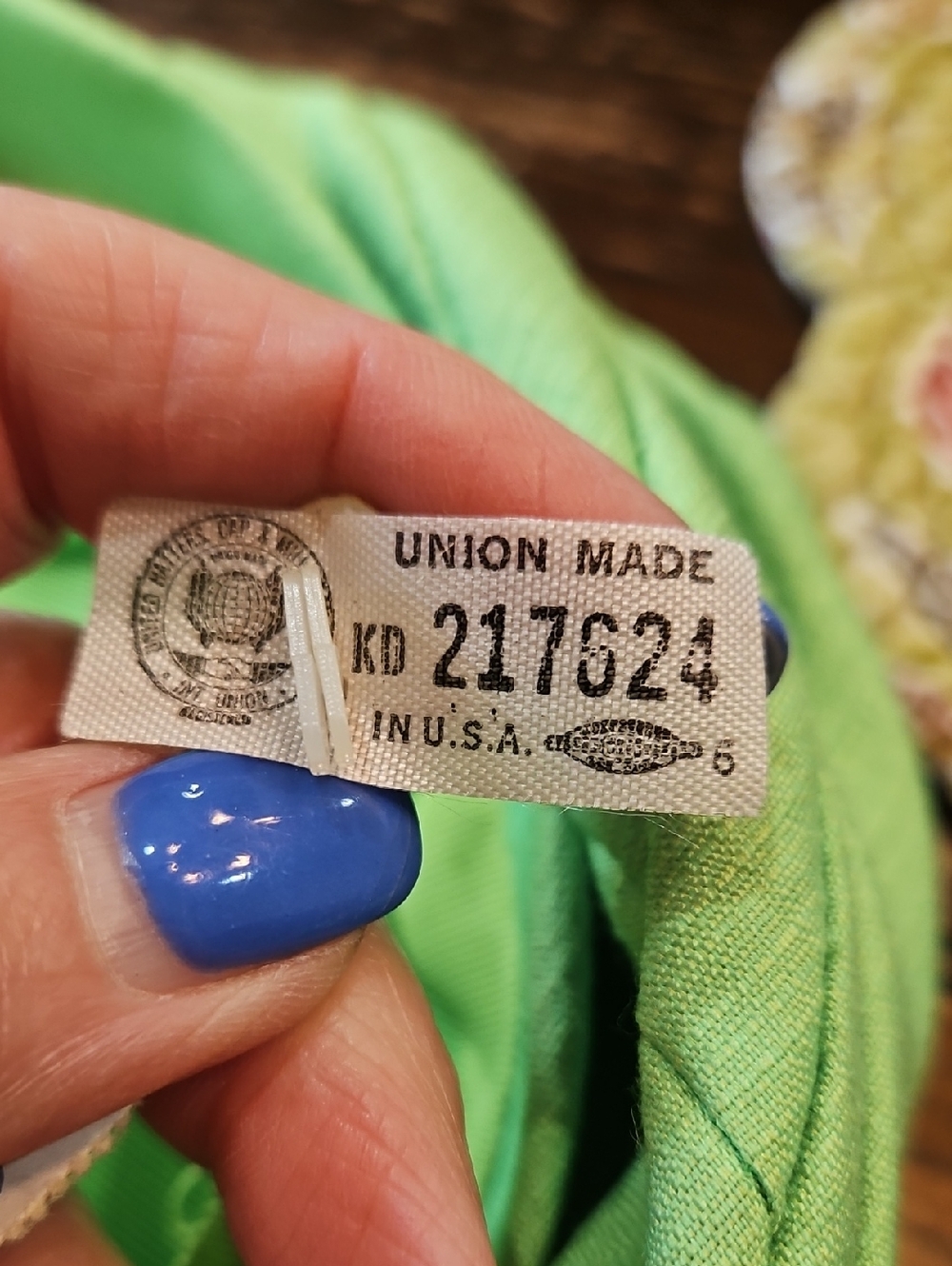 LIME GREEN PLEATED TOP‎  BERET STYLE CLOTH HAT Made In USA - Picture 8 of 10